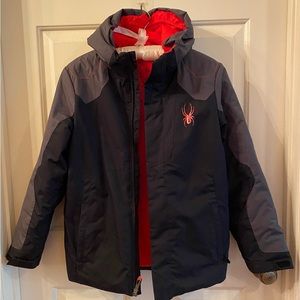 SPYDER YOUTH CITY-TO-SLOPE FULL ZIP HOODED JACKET, Sz 14/Lg